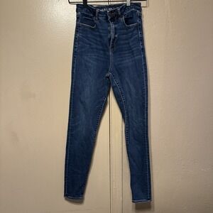 American Eagle 4R Next Level Stretch High Jegging Blue Denim